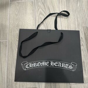 Large Chrome Hearts Black Shopping Bag